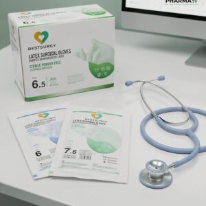 Guantes Estériles Quirúrgicos Con Talco Caja X 50 Pares