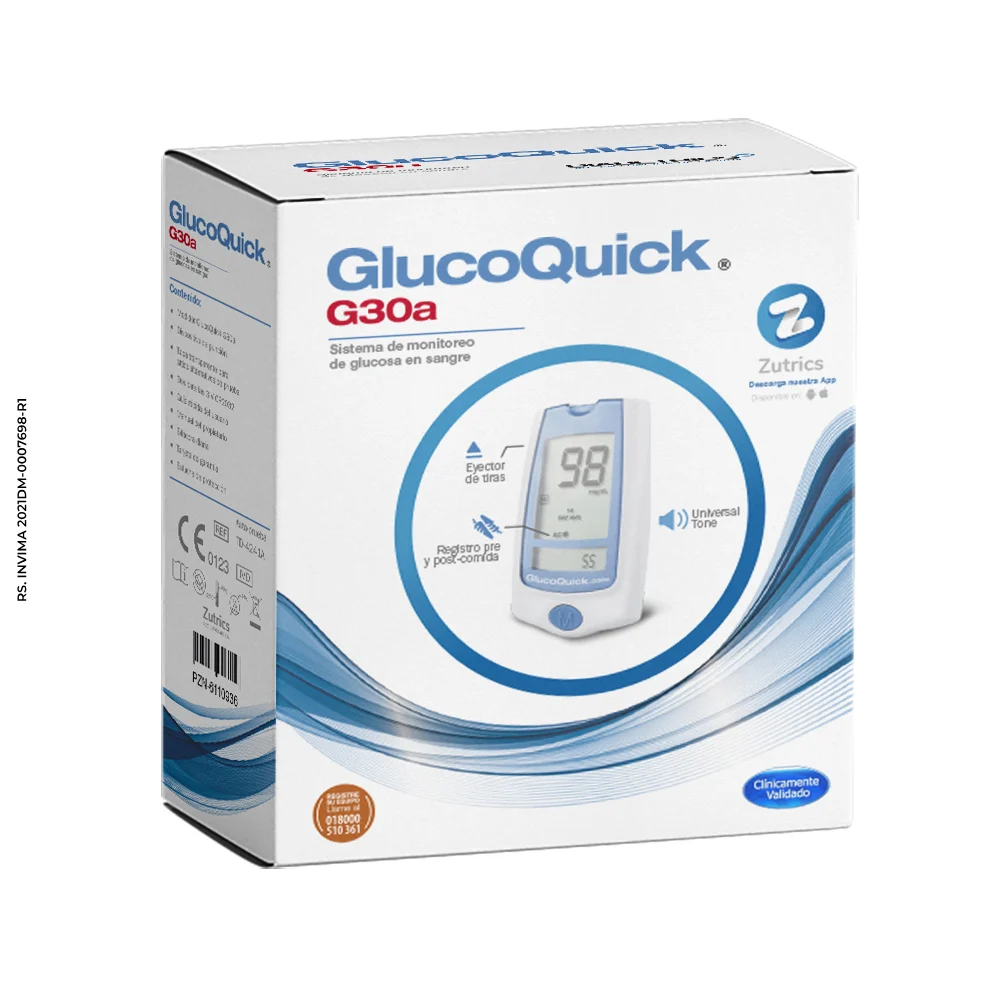 Glucómetro Digital G30A Glucoquick - Imagen 2