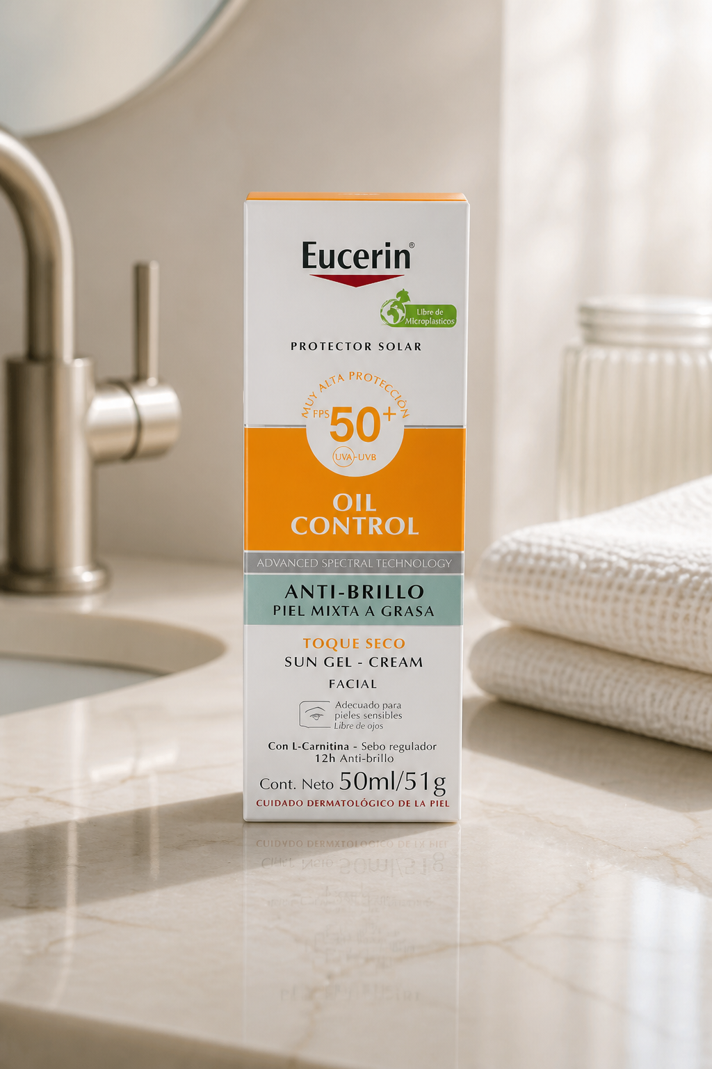 Protector Solar Eucerin Oil Control Sun SPF 50+ 50 Ml