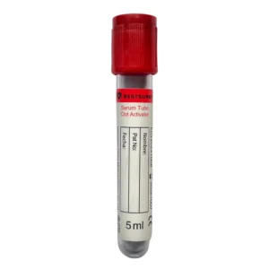 Tubo de Extracción con Activador de Coágulo 5ml Tapa Roja - Gradilla x100