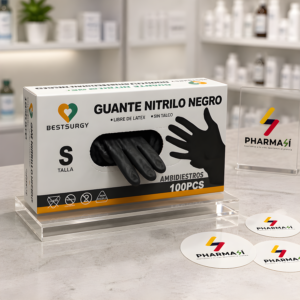 Guantes De Nitrilo Negro BestSurgy Caja x 100