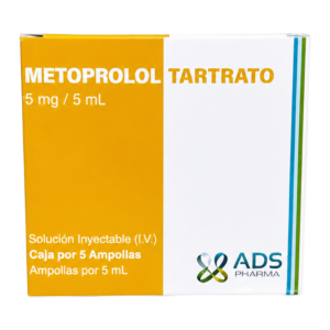 Metoprolol Tartrato 5Mg/5Ml Amp Caja X 5 ADS Pharma