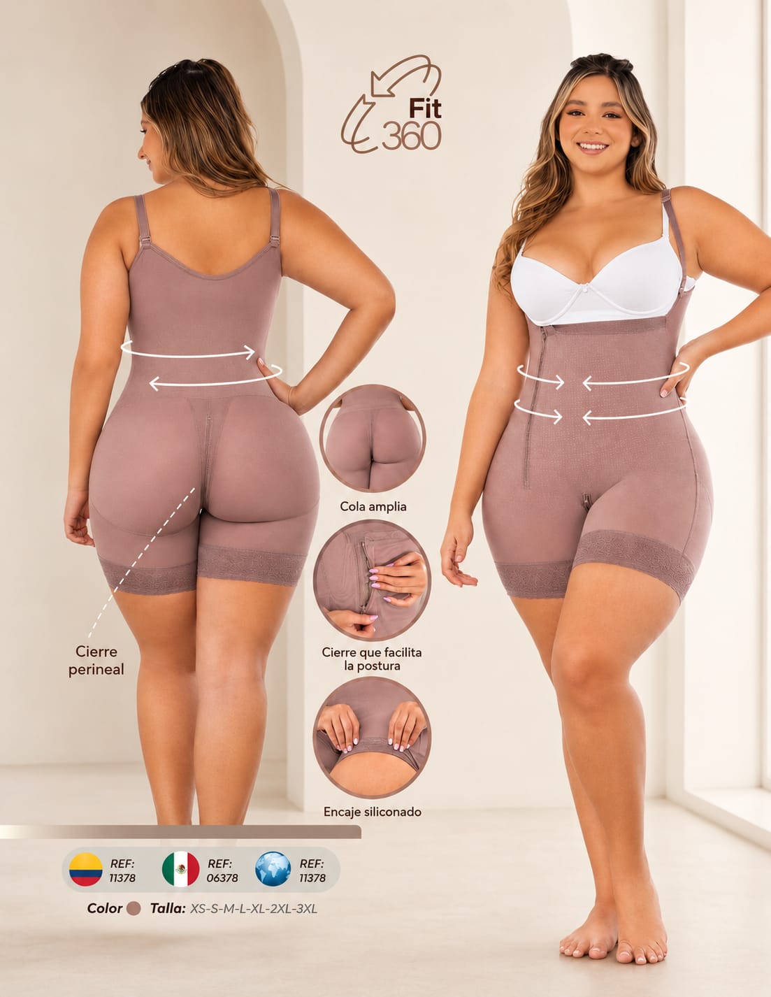 Faja Fájate Postquirúrgica Media Pierna Busto Libre Ref 11378